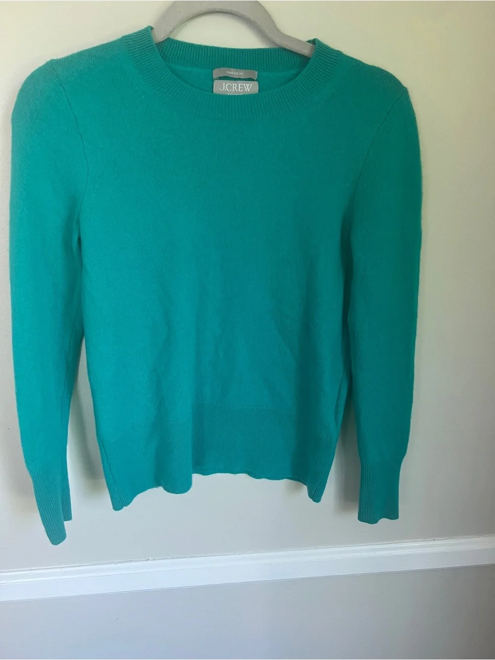 J. Crew Bright Teal Crewneck Sweater